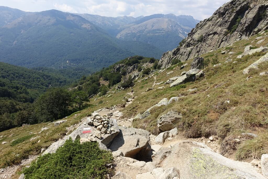 Fernwanderweg GR 20 auf Korsika. 11. Etappe vom Refuge de Capannelle zum Refuge de Prati