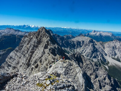 Der Grat zum Südgipfel - erste Etappe des zweiten Tages der Watzmann Überschreitung