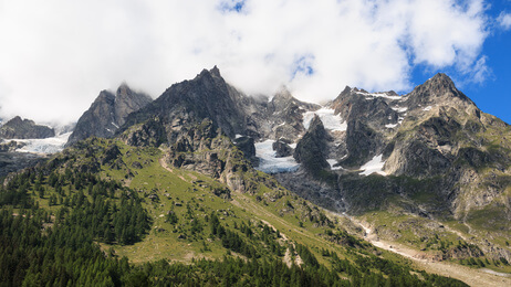 Das Val Ferret - Heimat des Refugio Elena, Ziel der 6. Etappe der Tour du Mont Blanc