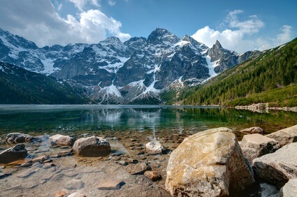 Ziel der 4. Etappe der Tatra-Überschreitung - der wunderschöne See Morskie Oko.