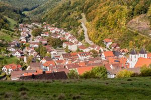 Der Albsteig Etappe 7, diese Etappe endet im schönen Wiesensteig.