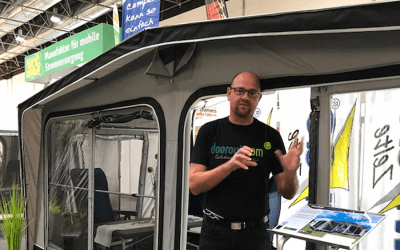 Caravan Salon Düsseldorf – Messerundgang Volleinzugs-Luftvorzelt