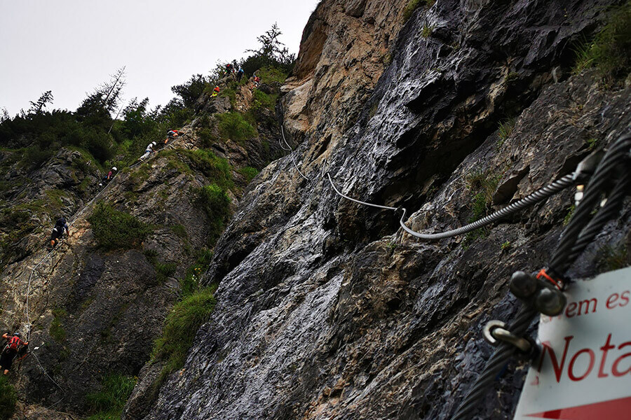 Auf und Ab im Klettersteig