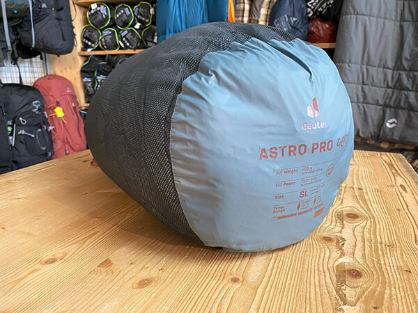 Aufbewahrungssack eines Deuter Pro 400 Schlafsacks