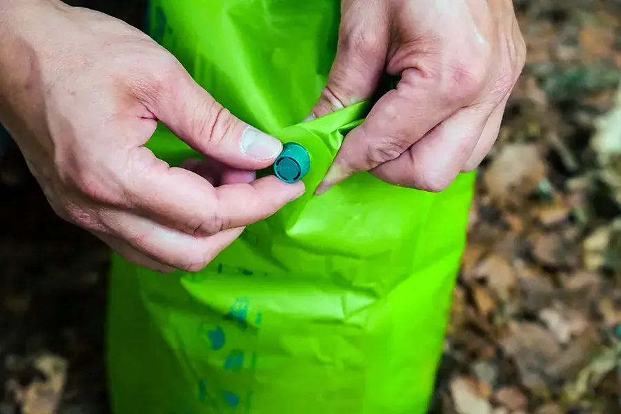 Entlüften des Washbags