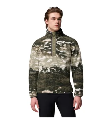 Helvetia™ II Printed Half Snap Fleece grün