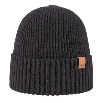 Alpaka Beanie schwarz