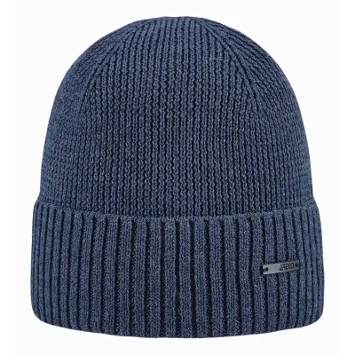 Merino Beanie blau