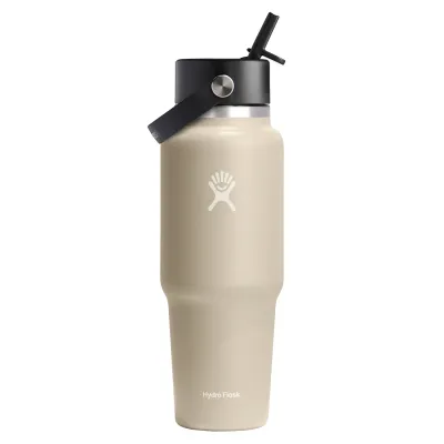 32 oz Wide Flex Straw Travel beige