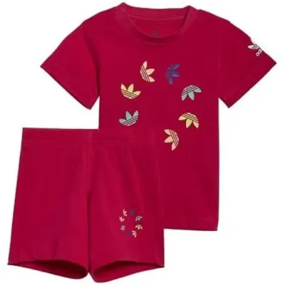 Unisex Baby Short Tee Set rot