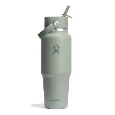 32 oz Wide Flex Straw Travel grün