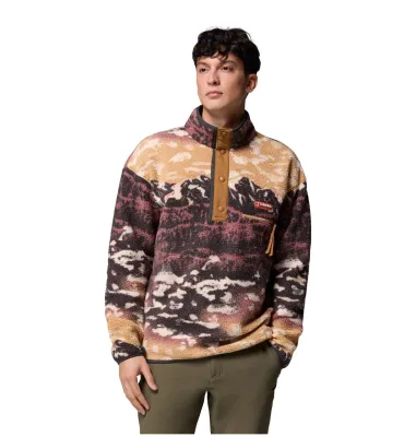 Helvetia™ II Printed Half Snap Fleece beige