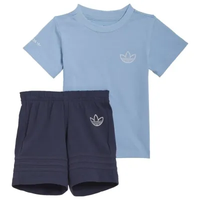 Unisex Baby Short Tee Set blau