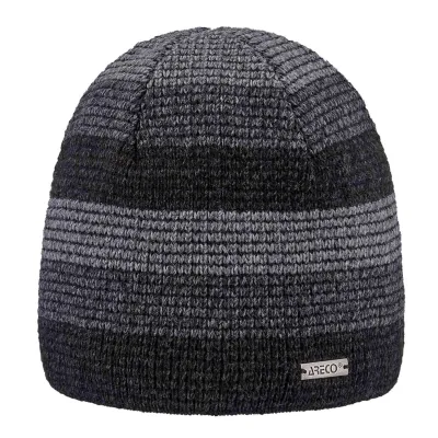 Beanie Streifen schwarz