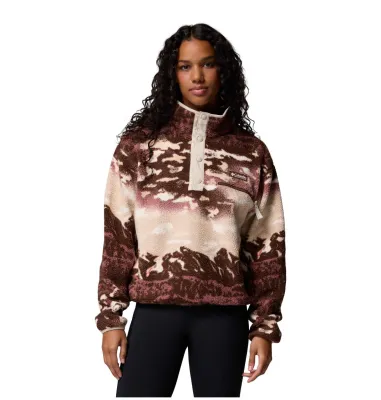 Helvetia™ Printed Cropped Half Snap Woman rot