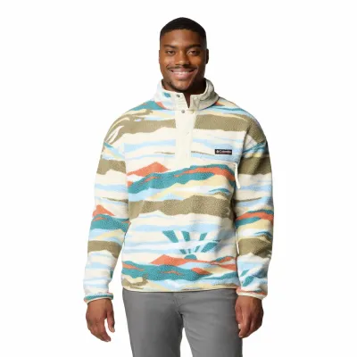 Helvetia™ II Printed Half Snap Fleece weiß