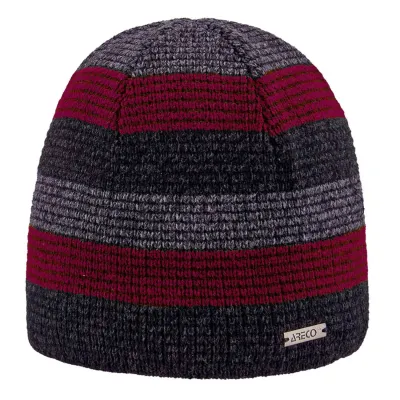 Beanie Streifen grau